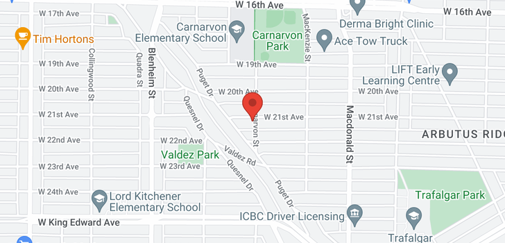 map of 3008 W 21ST AVENUE